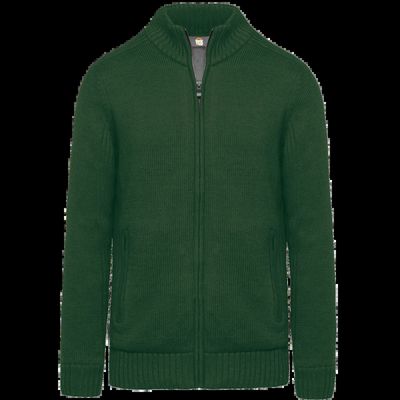 Cárdigan con forro polar hombre Forest Green 4Xl