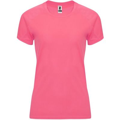 Camiseta Mujer Control Dry Entallada Rosa Lady Fluor S