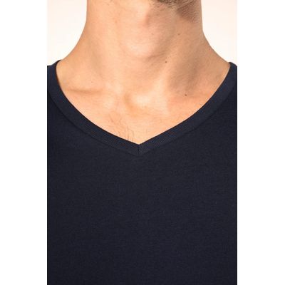 Camiseta cuello de pico hombre manga larga
