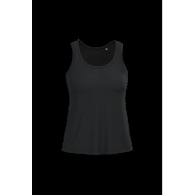 Camiseta 100% algodón de tirantes mujer Black Xs