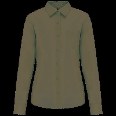 Camisa popelina polialgodón mujer Light Khaki S