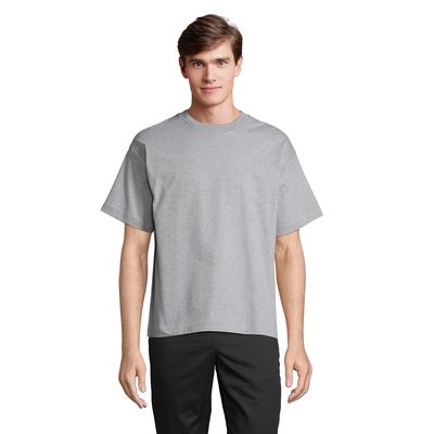 Camiseta oversize de algodón reciclado Gris Melange 2 Xl