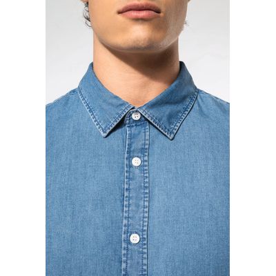 Camisa hombre algodón efecto Denim