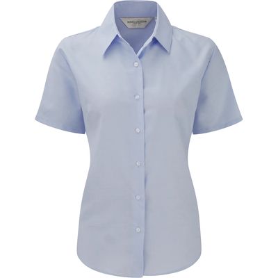 Camisa de manga corta de mujer Oxford Blue M