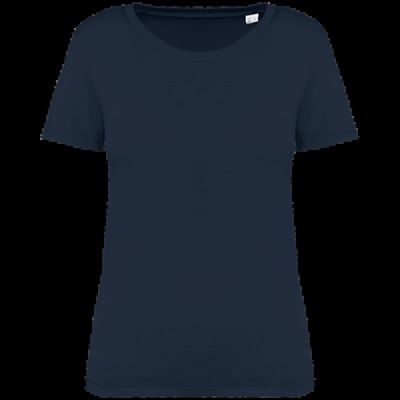 Camiseta ajustada algodón orgánico mujer Washed Navy Blue Xs