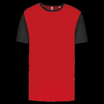 Camiseta bicolor adulto poliéster Sporty Red / Black L