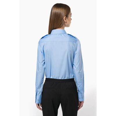 Camisa piloto manga larga mujer