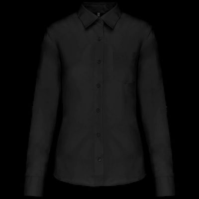 Camisa popelina polialgodón mujer Black 4Xl