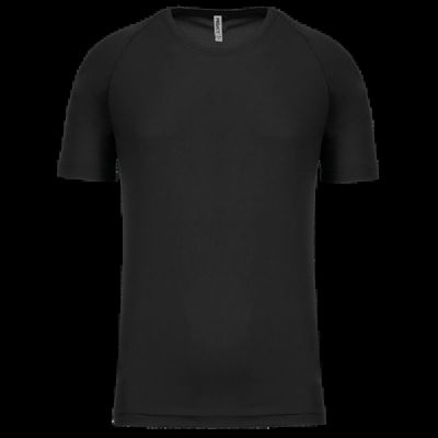 Camiseta de deporte hombre poliéster Black L
