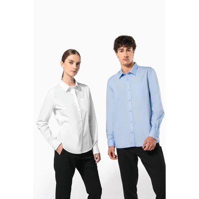 Camisa popelina manga larga hombre