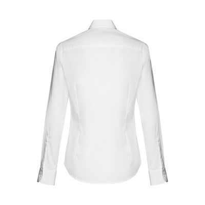 Camisa blanca de popelina mujer