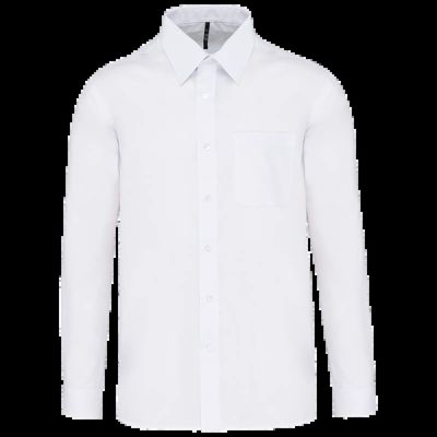 Camisa de polialgodón hombre White 4Xl