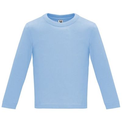 Camiseta Manga Larga Bebé Celeste 12 Meses