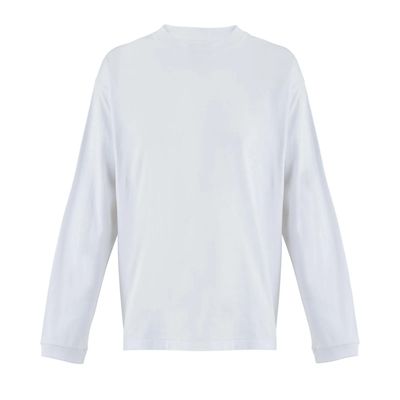 Camiseta oversize unisex de algodón Blanco Xs