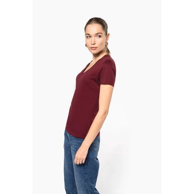 Camiseta de mujer cuello de pico