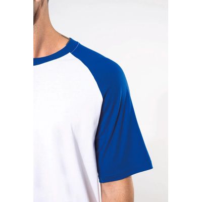 Camiseta bicolor manga corta hombre