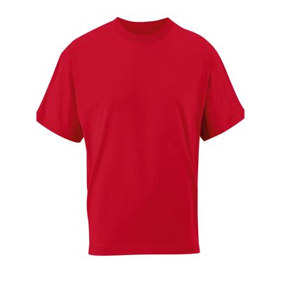 Camiseta oversize de algodón reciclado Rojo Brillante Xs
