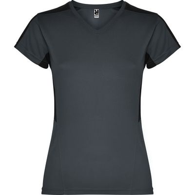 Camiseta técnica mujer manga corta Ebano/Negro M