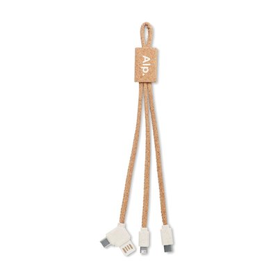 Cable de Carga 3 en 1 de Corcho