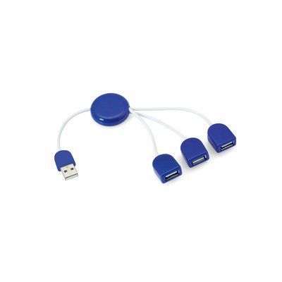 Cable de Carga con 3 puertos USB 2.0 Azul