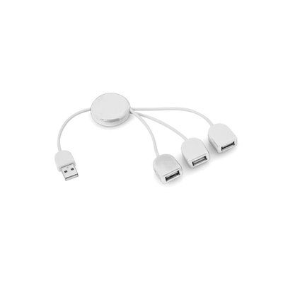 Cable de Carga con 3 puertos USB 2.0 Blanco