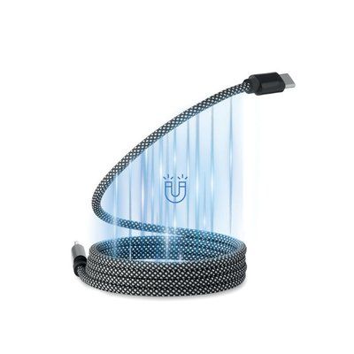 Cable de carga magnético sin enredos 60W Blanco/Negro