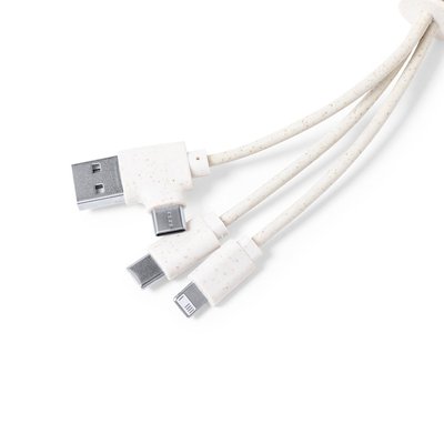 Cable Cargador 3 USB con Llavero