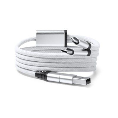 Cable cargador antienredo Blanco