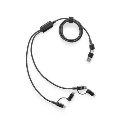 Cable USB 6 en 1 carga ultrarrápida Negro