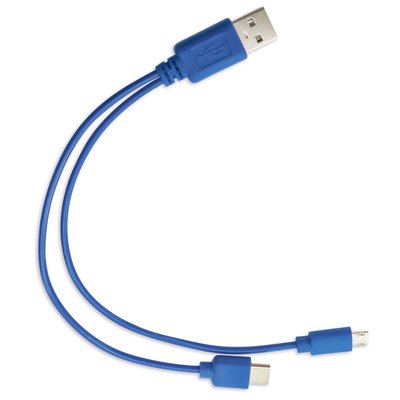 Cables Conexión Carga x3 Azul Royal