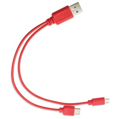 Cables Conexión Carga x3 Rojo