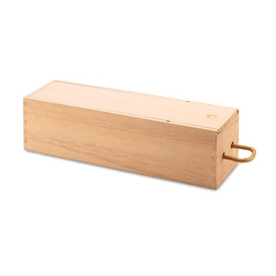 Caja para 1 botella de vino en madera de paulownia