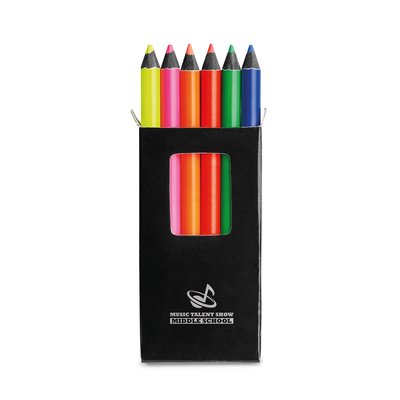 Caja con 6 Lápices Fluorescentes