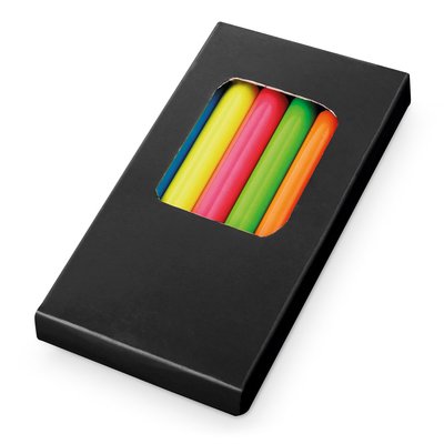 Caja con 6 Lápices Fluorescentes