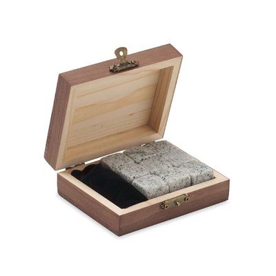 Caja de 9 piedras enfriadoras reutilizables Madera