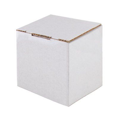 Caja Automontable Blanca para Tazas