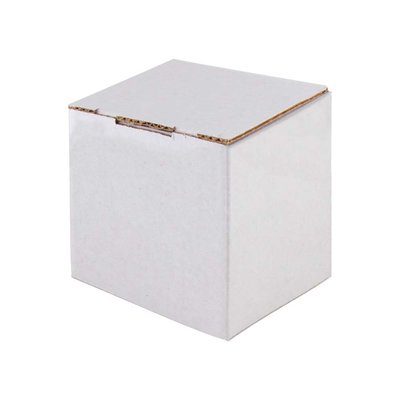 Caja Automontable Blanca para Tazas