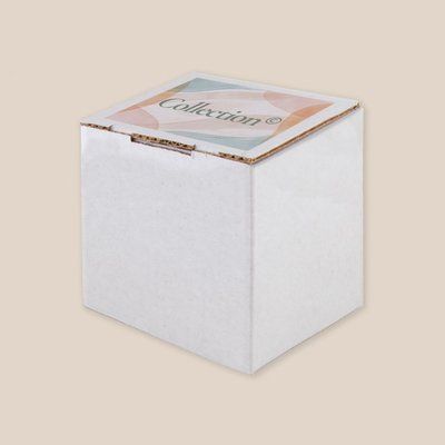 Caja Automontable Blanca para Tazas