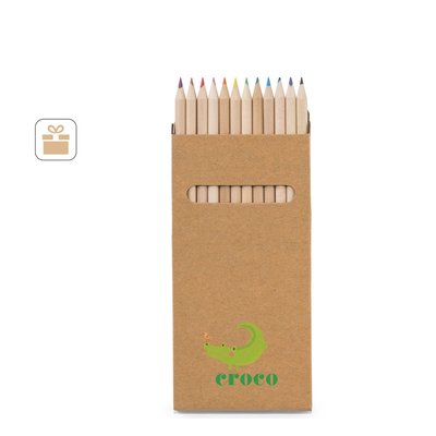 Caja Cartón 12 Lápices Colores