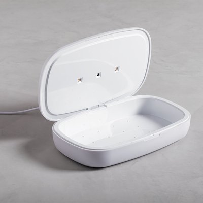 Caja esterilizadora UV con cargador inalámbrico para móvil