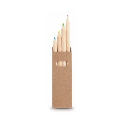 Caja mini con 4 lápices de colores