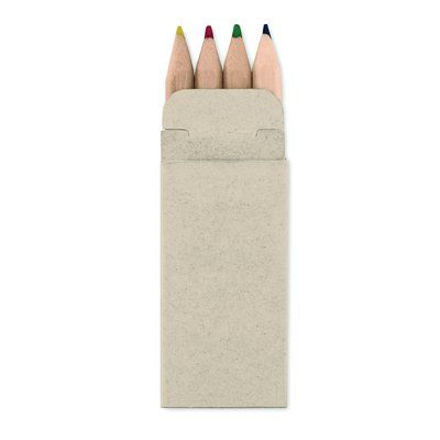 Cajita con 4 lápices de colores