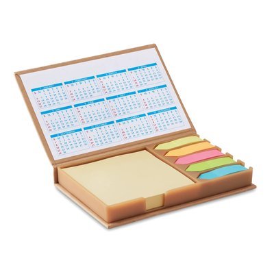 Cajita de notas con calendario publicitario 2027 