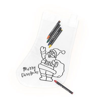 Calcetín navideño para colorear Blanco