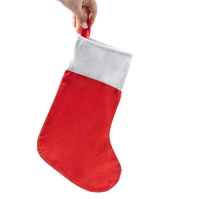 Calcetín navideño rojo para colgar