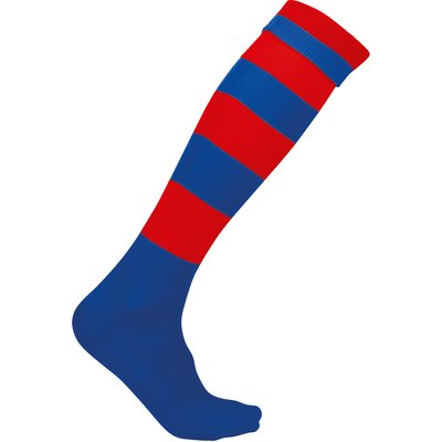 Calcetines altos a rayas unisex Dark Royal Blue / Sporty Red 35/38 Eu