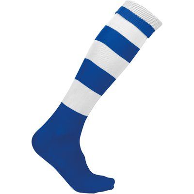 Calcetines altos a rayas unisex Dark Royal Blue / White 39/42