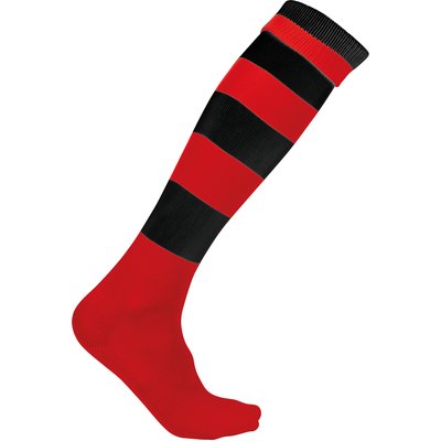 Calcetines altos a rayas unisex Sporty Red / Black 47/50 EU