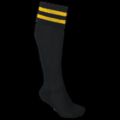 Calcetines deportivos altos Black / Sporty Yellow 35/38 Eu