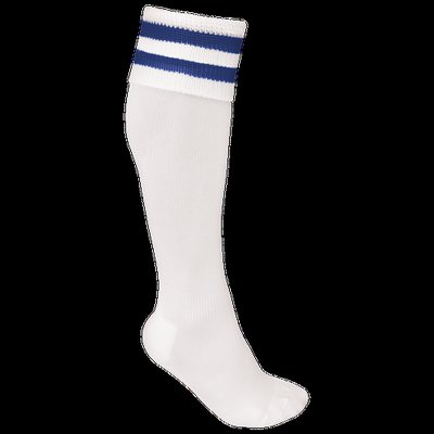 Calcetines deportivos altos White / Dark Royal Blue 35/38 Eu